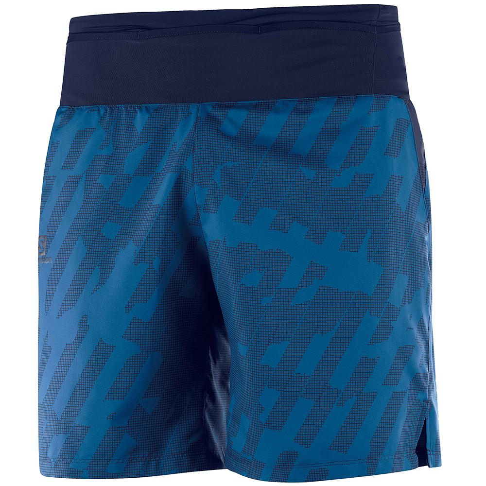 SALOMON XA TRAINING M Philippines - Men's Shorts - Navy | 102957-PQX